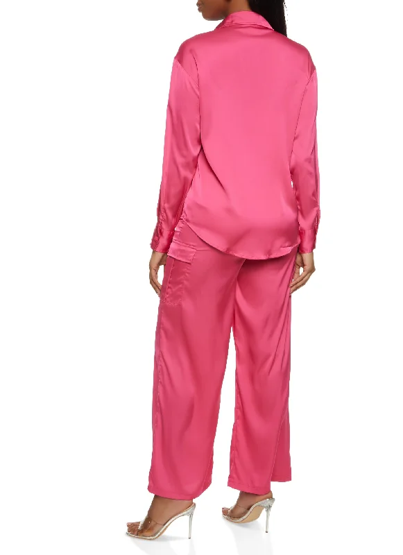 fuchsia-satin-button-front-cargo-pocket-shirt-1413064720903