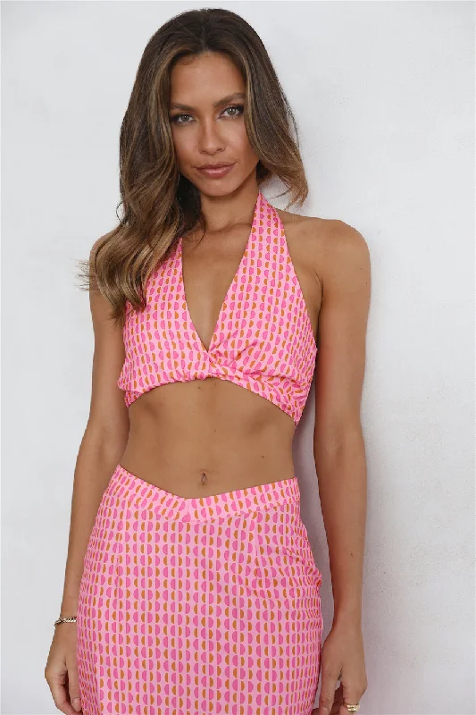 HELLO MOLLY For The Summer Crop Top Pink