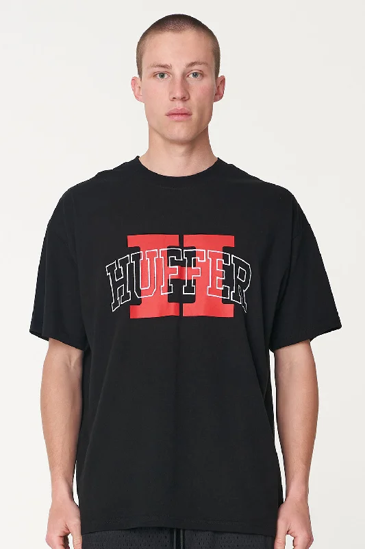 Huffer Mens 3 Baller Box Free Tee/3B H Black