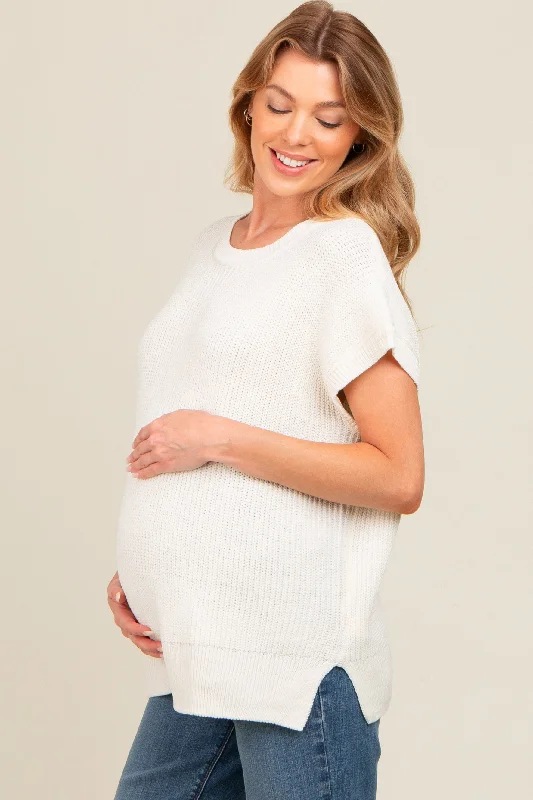 ivory-dolman-short-sleeve-side-slit-maternity-sweater-top