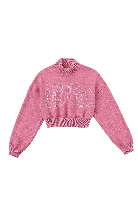 Kissing Snails Pink Rocky Sweatshirt