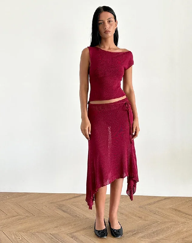 leysa-midi-skirt-sheer-knit-red-2204