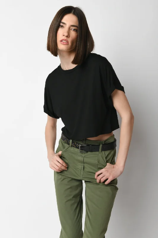 T-shirt crop boxy-fit