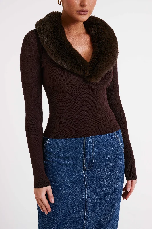 maieve-fur-trim-knit-top-dark-brown