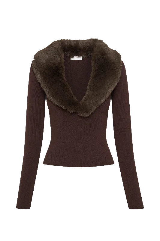 maieve-fur-trim-knit-top-dark-brown