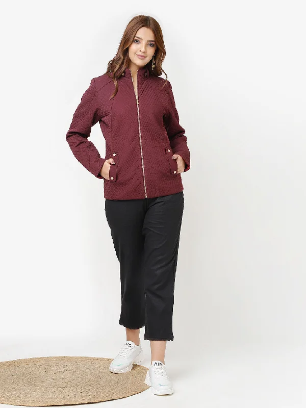 maroon-quilted-high-neck-jacket-for-women