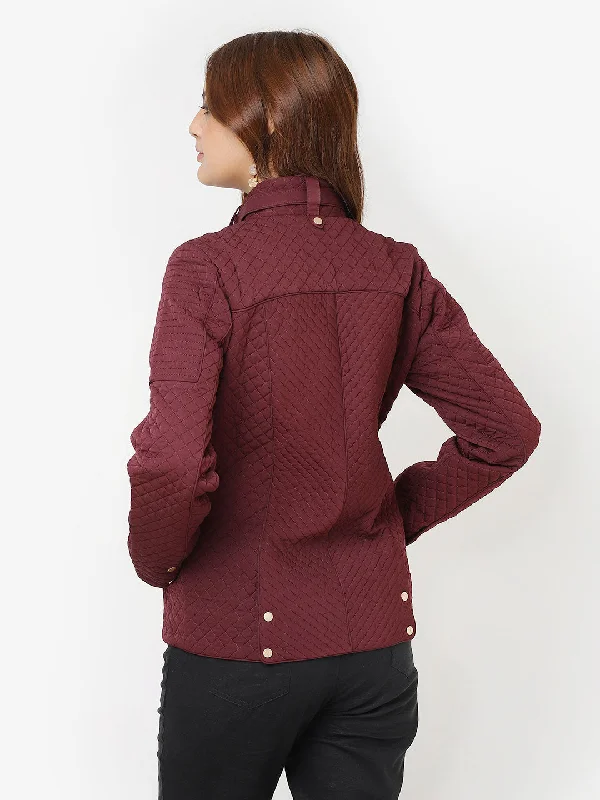 maroon-quilted-high-neck-jacket-for-women