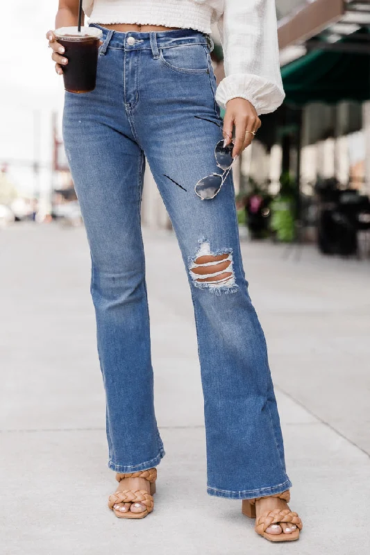 medium-wash-flare-jeans