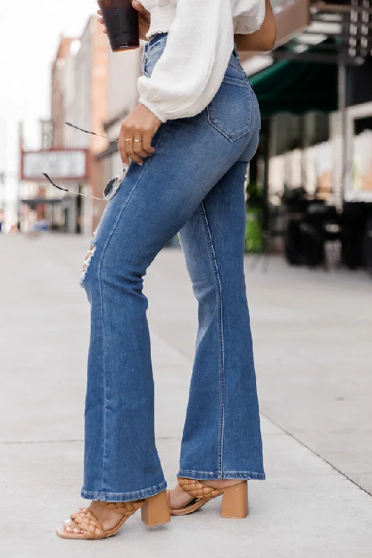 medium-wash-flare-jeans