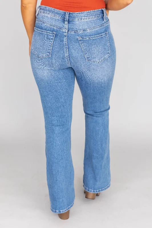 medium-wash-flare-jeans