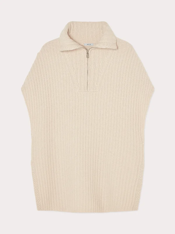 merino-rib-zip-poncho-cream