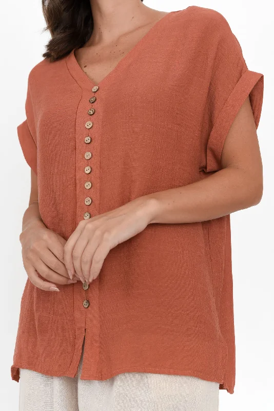 miray-rust-cotton-blend-button-top