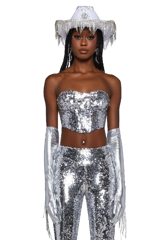 Mirror Ball Dancer Bustier Top