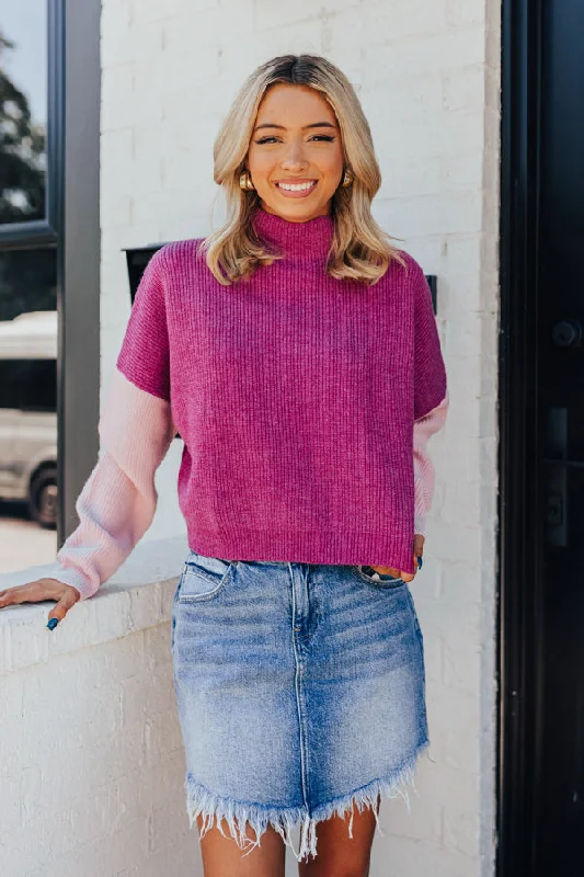 Nantucket Chill Knit Sweater in Orchid