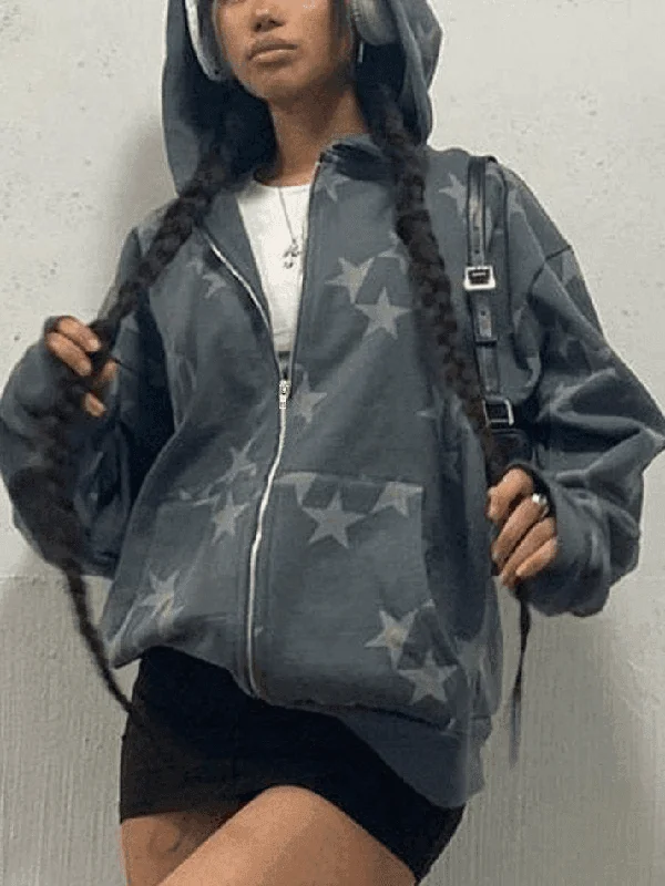 oversized-star-print-zip-up-hoodie