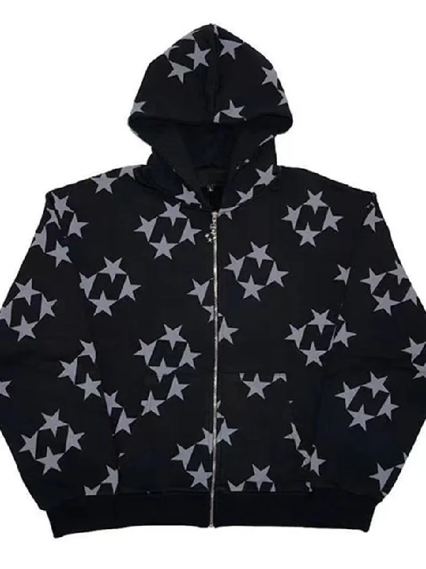 oversized-star-print-zip-up-hoodie