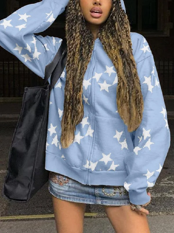 oversized-star-print-zip-up-hoodie