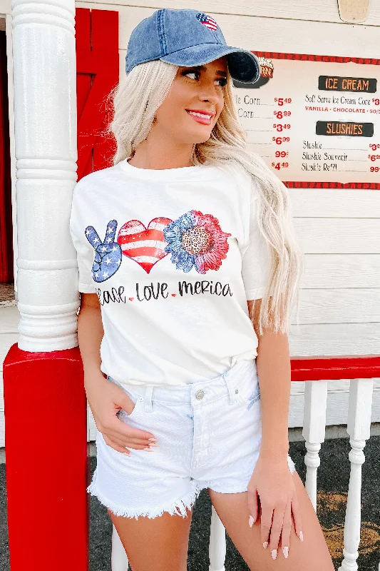 peace-love-merica-graphic-t-shirt-white-print-on-demand