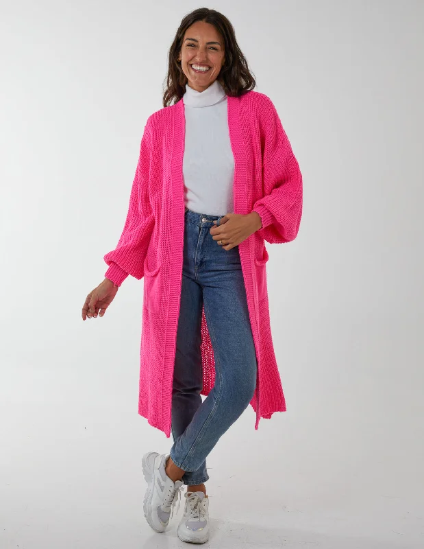 Edge to Edge Knitted Long Cardigan