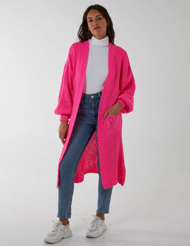 pink-edge-to-edge-knitted-long-cardigan