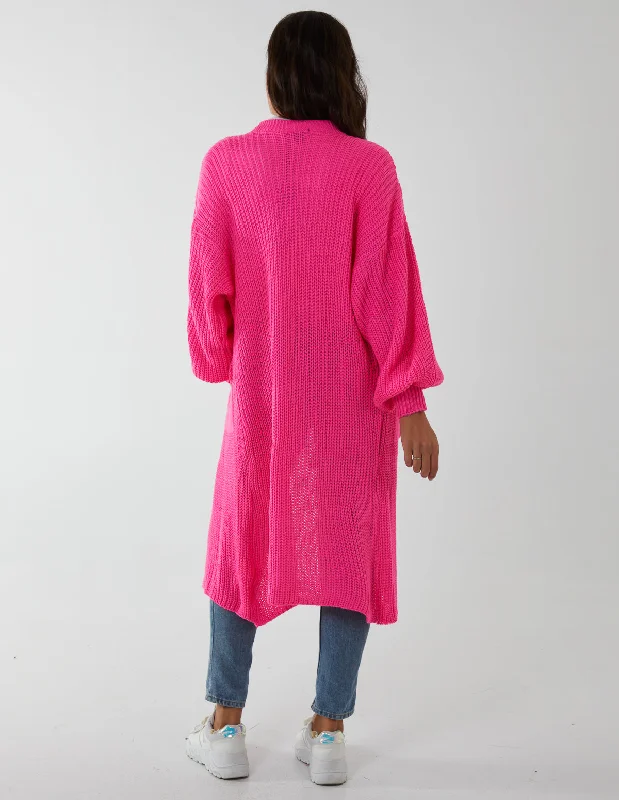 pink-edge-to-edge-knitted-long-cardigan