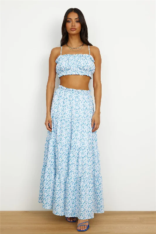 Pretty Dance Crop Top Blue