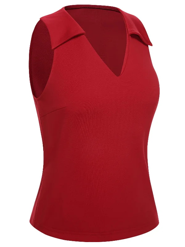 red-1940s-solid-sleeveless-lapel-top