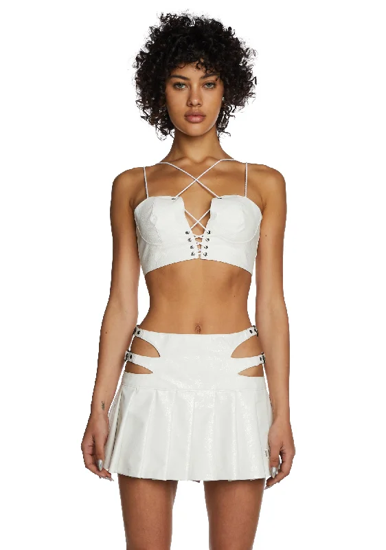 Replay Strappy Bustier Bra - White