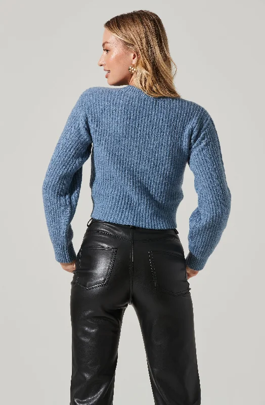 ruched-sweater-top