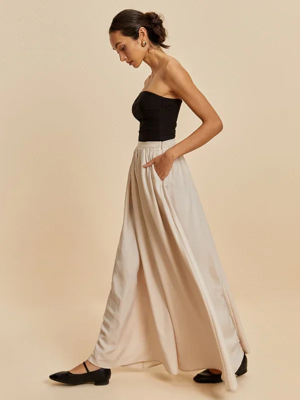 solid-ruched-skirt