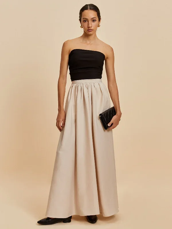 solid-ruched-skirt