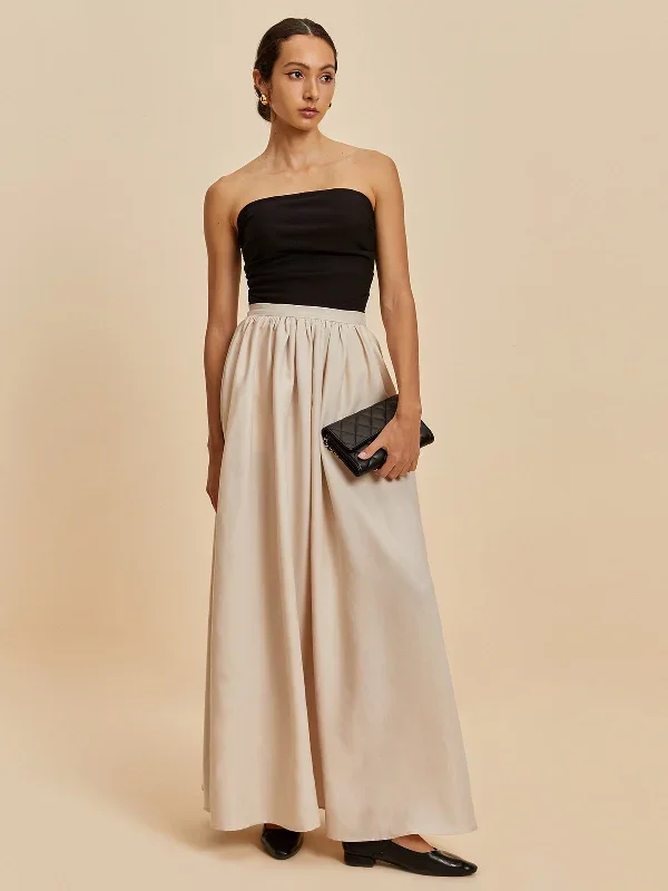 solid-ruched-skirt