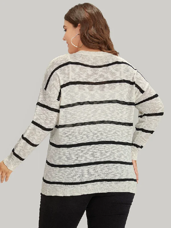 striped-drop-shoulder-lightweight-loose-pullover