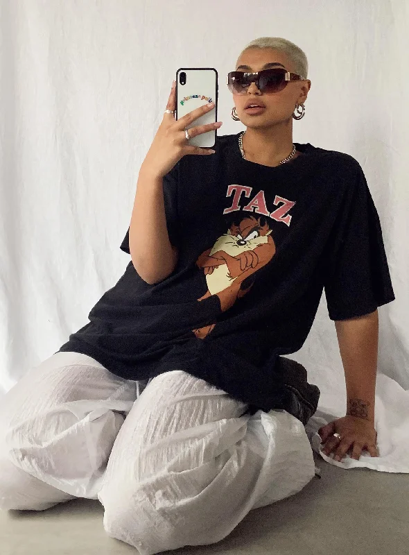 Taz Oversized Tee Black