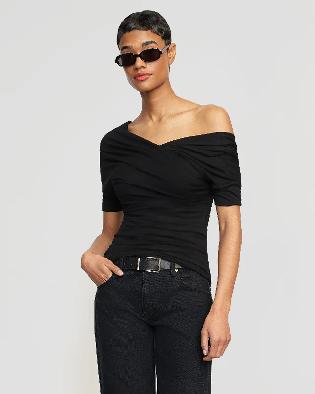 thalia-ruched-off-shoulder-tee-black