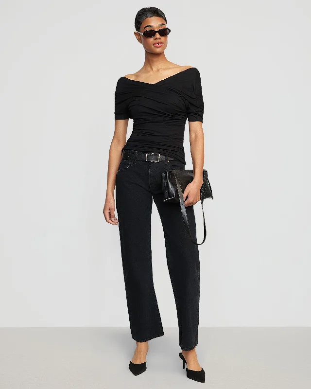 thalia-ruched-off-shoulder-tee-black