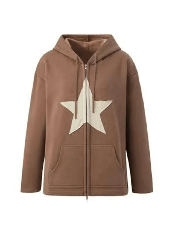 vintage-star-patch-baggy-zip-up-hoodie