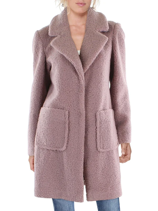 Womens Faux Fur Long Teddy Coat