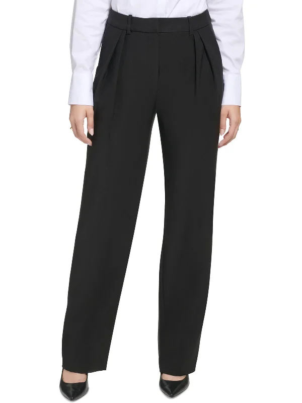 Womens Wide Leg High Waist Dress Pants