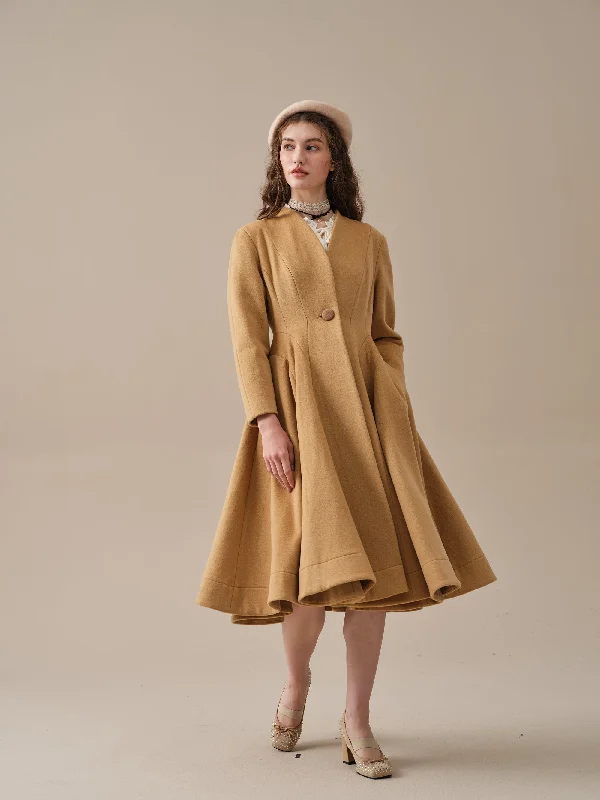 wool-coat-midi-coat-100-wool-coat-elegant-women-coat-winter-wool-coat-flared-wool-1950-coat-linennaive