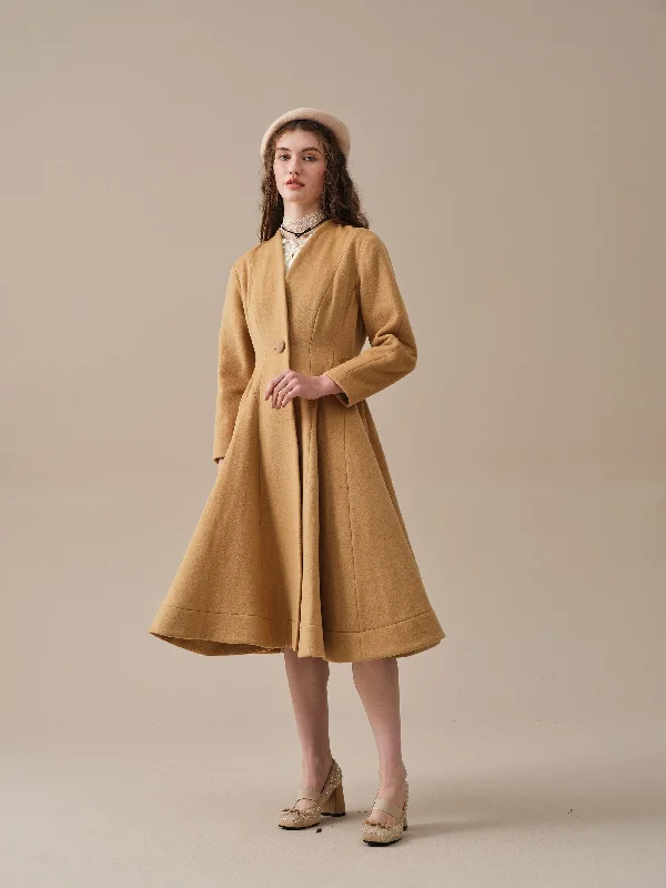 wool-coat-midi-coat-100-wool-coat-elegant-women-coat-winter-wool-coat-flared-wool-1950-coat-linennaive