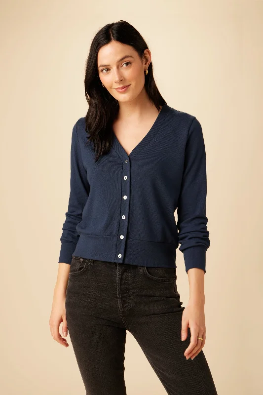 Zahra Swit Cardigan - Navy